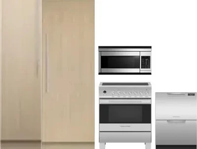 5 Piece Package Includes Refrigerator, Freezer, Range, Microwave And Dishwasher